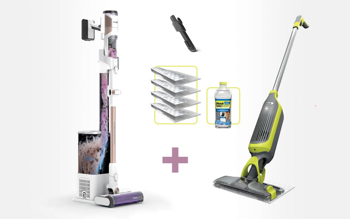 Vite, mükemmel Shark Detect Clean süpürgesi Shark VACMOP ile birlikte indirimli fiyatla satışta!